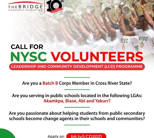 Call for LCD Programme 2021 Facilitators for Corps Members in Cross River, Nigeria