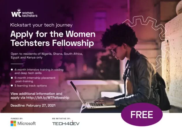 Women Techsters Fellowship Program 2024 For African Women