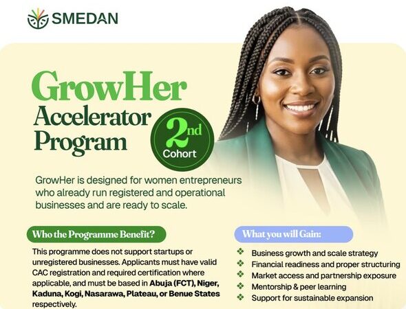 SMEDAN GrowHer Accelerator Program 2026 for Nigerian Women Entrepreneurs